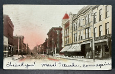 Postcard Freeport IL Illinois Stephenson Street St scene downtown 1907 picture