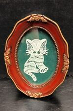 Vintage Framed Lace Cat 4