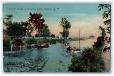 c1910's Outlet Of Owasco Lake Scene Vintage Auburn New York NY Unposted Postcard picture