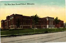 The New State Normal School Milwaukee Wisconsin Divided Unused Postcard c1910s picture