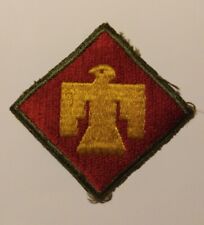MP008-WWII Original Military Patch, US Army 45th Infantry Division, Green Back picture