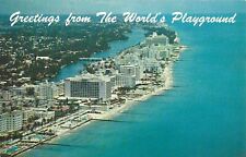 Postcard Greetings From The World's Playground Miami Beach Florida Vintage picture