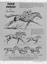 Draw Horses With Sam Savi 1967 Vtg Print Ad Instructions On How To Draw Equine picture