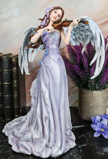 Elegant Angel Playing Violin Lullaby Musical Statue by Nene Thomas 10.5