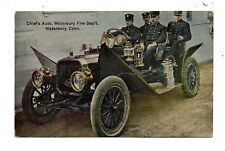 WATERBURY, CT, FIRE DEPT CHIEF SEATED IN HIS CAR DANZIGER & BERMAN PUB used 1914 picture
