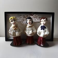 Lot of 3 Vintage Holland Mold Choir Singing Boy Girl Music Books Figurines picture