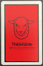 Thibenzole Merck Prescription Drug Ad VTG Single Swap Playing Card 4 Clubs picture