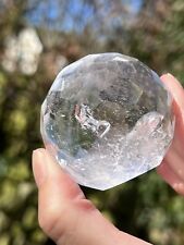 Clear Quartz Hand Faceted Large Crystal Ball AAA+ 48mm Diameter Freestanding 7 picture