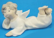 Vintage Small Lladro Reclining Angel # 4541 Matte Finish Retired picture