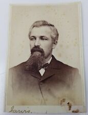 Jarvis Handsome Bearded Bow Tie Man Antique Photo picture