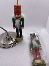 Christmas Tree Ornaments 2 Nutcrackers 4.25”tall No Moving Parts  picture