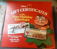 RARE Vintage 1976 Holiday Gift Certificates Advertising Plastic Display Store picture