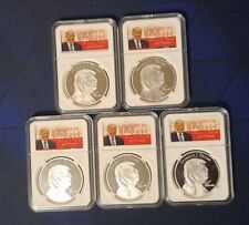 Lot Of 5 Donald Trump History in your hands Silver Finish Encapsulated Coin.#Z40 picture