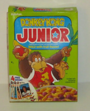 Original 1983 DONKEY KONG JUNIOR CEREAL BOX 11 Ounce Complete Box Nintendo picture