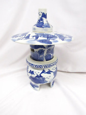 Blue White Chinese Pagoda Lantern Decorative  Tea Light Holder 14