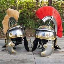Roman Empire Centurion Officer Helmet Set of 2 Halloween Gift Cosplay LARP Item picture