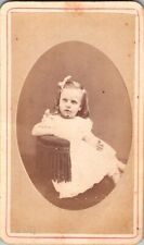 Cute Little Girl w/Bow in Hair, c1870, CDV Photo, #1973 picture