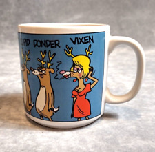 Vintage, Russ, Humor, Reindeer, Coffee Mug, Christmas, 