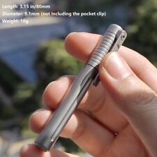 Compact TC4 Titanium Alloy Signature Pen Pocket Ballpoint Pen Outdoor Travel EDC picture