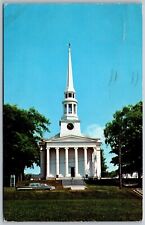 Vtg Ellsworth Maine ME Congregational Church 1960s View Postcard picture