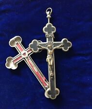 Vintage Crucifix Cross Necklace Rosary Pendant Hidden Compartment KISSING SERIE picture