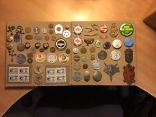 Junk Drawer Flea Market Lot: Coins, Pins, Novelty Rings, PinBack Buttons, Tokens picture