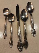 Vtg Imperial Stainless CHALMETTE Flatware Lot: Sugar And Table Spoons, Knife MCM picture