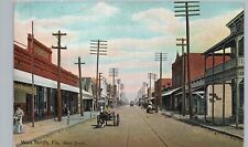 DOWNTOWN MAIN STREET c1910 west tampa fl original antique postcard florida picture