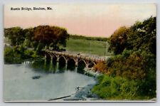 Houlton ME Maine Rustic Bridge Postcard A39 picture