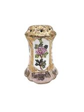 Nippon Hand Painted Hat Pin Holder Ornate Gold Gilded Flowers And Landscape  picture