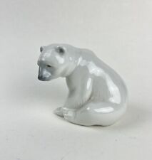 Vintage Lladro Polar Bear Sitting Figurine ~ White Glossy picture