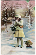 FRENCH ANTIQUE NEW YEAR Postcard   