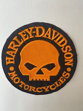 Harley Davidson Willie G Skull Embroidery 10 Inches Orang Motorcycle Biker Patch picture