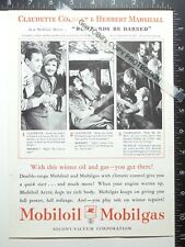 1934 AD Mobiloil Mobilgas Claudette Colbert Herbert Marshall 4 Frightened People picture