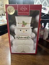 Lenox Happy Holly Days snowman cookie jar picture