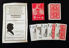 DAI VERNON'S PERSONAL KING (BICYCLE) PLAYING CARD DECK w/SPLIT JOKER GAFFS & COA picture