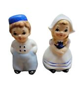 Vintage Norcrest Japan Dutch Boy & Girl Salt & Pepper Shakers Pair Set 3.5