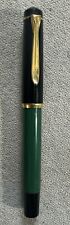 Vtg. Pelikan W. Germany Green & Black w/gold Trim Fountain Pen, No. M150 (... picture