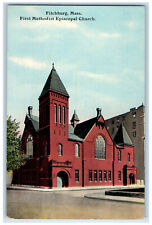 1913 First Methodist Episcopal Church, Fitchburg Massachusetts MA Postcard picture