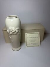 The Lenox Rose Blossom Vase, Fine China 24 KT Gold With Box, 7 1/2