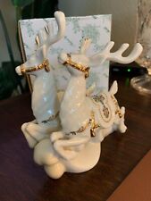Lenox Dash Away Collection Dasher & Dancer Santa's Reindeer MINT Condition picture