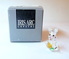 Iris Arc Swarovski Crystal Miniature Bunny Rabbit w/Carrot ~ Signed w/Box picture