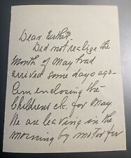Florence Kling Harding 1922 Autograph Letter Signed as First Lady  - 