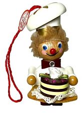 Steinbach Prafent Made In Germany Wooden Ornament Pastry Chef Baker Cake picture