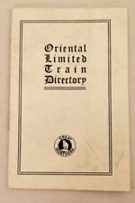 Vtg 1920s Great Northern Railroad Oriental Limited Train Directory Pocket Size picture