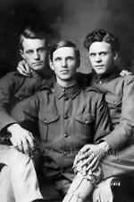 1918 Handsome Young Men WW1 Soldiers Affection Gay Int 4