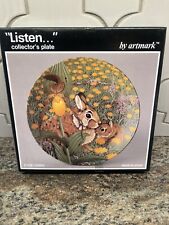 CROWNE 1990 ARTMARK Bunny Rabbit COLLECTORS PLATE by Steven Shachter #81905 New picture