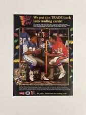 1992 Wild Card Trading Cards Print Ad, Barry Sanders & Steve Atwater picture