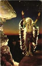 Wisconsin Dells Wisconsin The Sunrise Call at The Stand Rock Indian Postcard picture