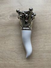 CORNICELLO ITALIAN HORN Silver & Porcelain Good Luck Charm. picture